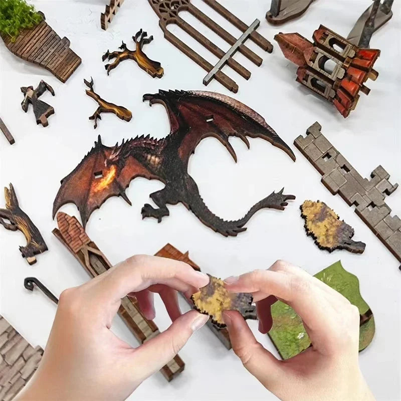 Epic Fantasy Realm DIY Book Nook Diorama Kit — angled close-up