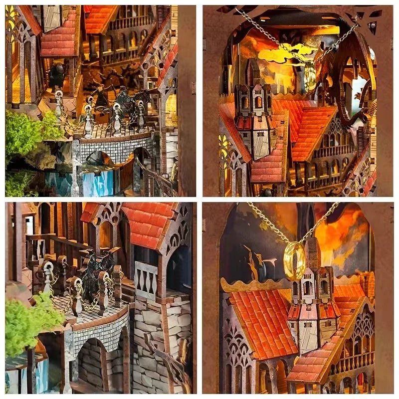 Epic Fantasy Realm DIY Book Nook Diorama Kit — front angle