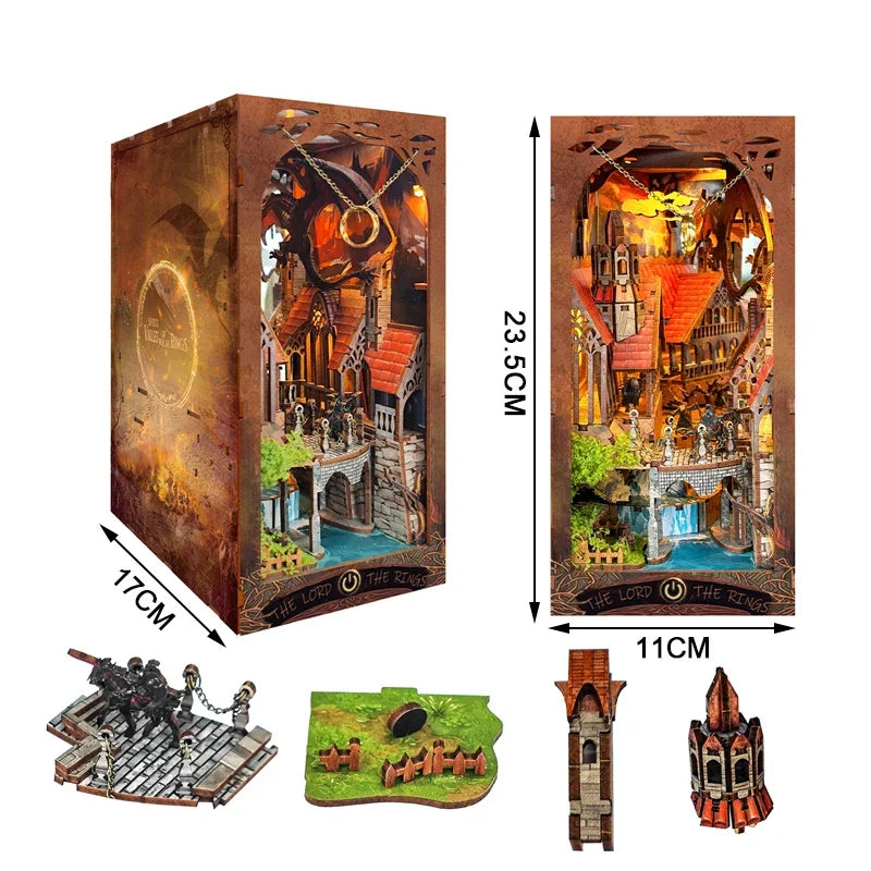 Epic Fantasy Realm DIY Book Nook Diorama Kit — scene view