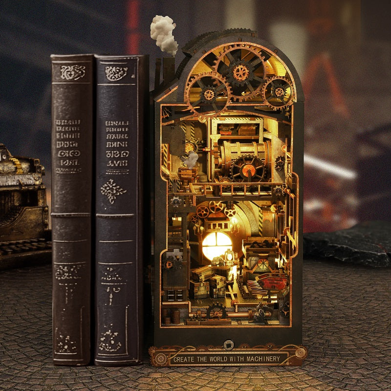 Machinery Dreams DIY Book Nook Kit — angled close-up