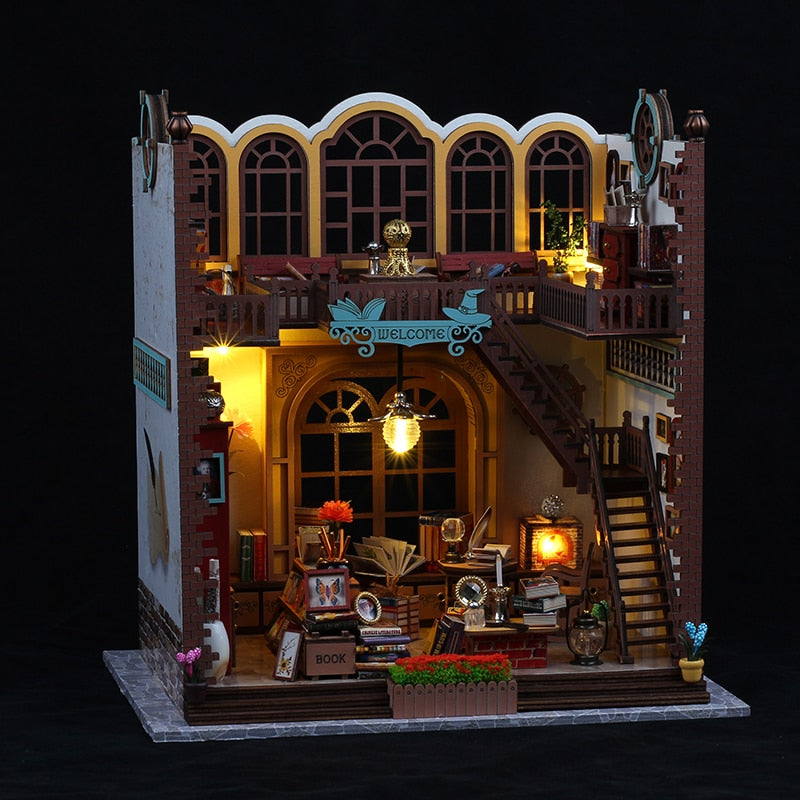 Magic Book House DIY Dollhouse Kit — detalied side view