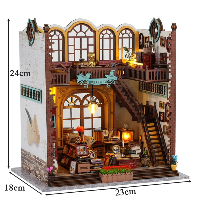 Magic Book House DIY Dollhouse Kit — open display view