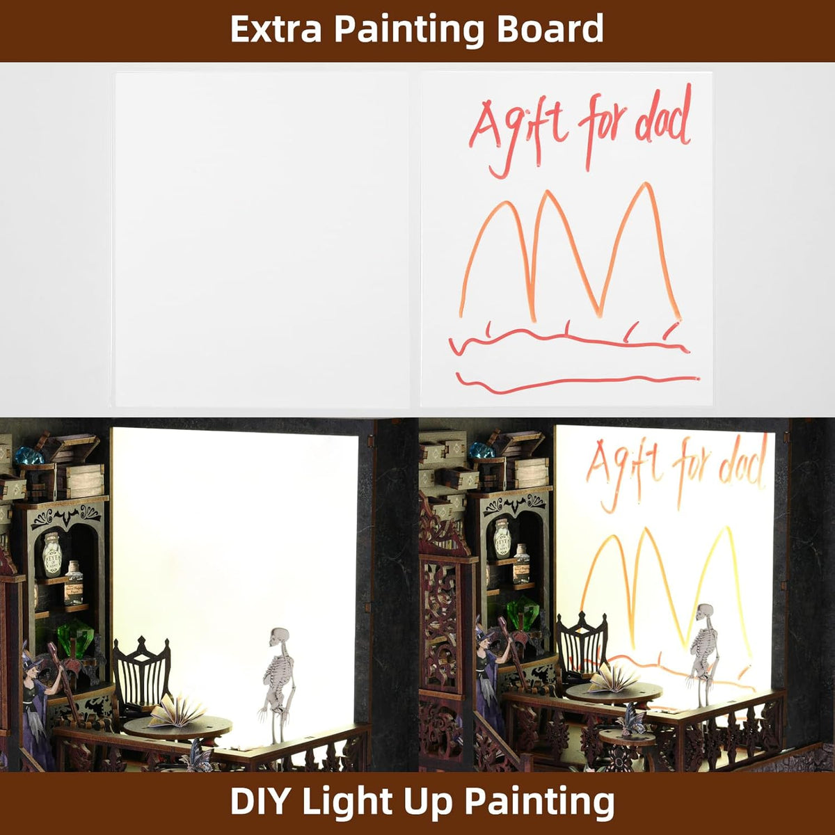 Magic Exploration DIY Book Nook Kit — box and pieces