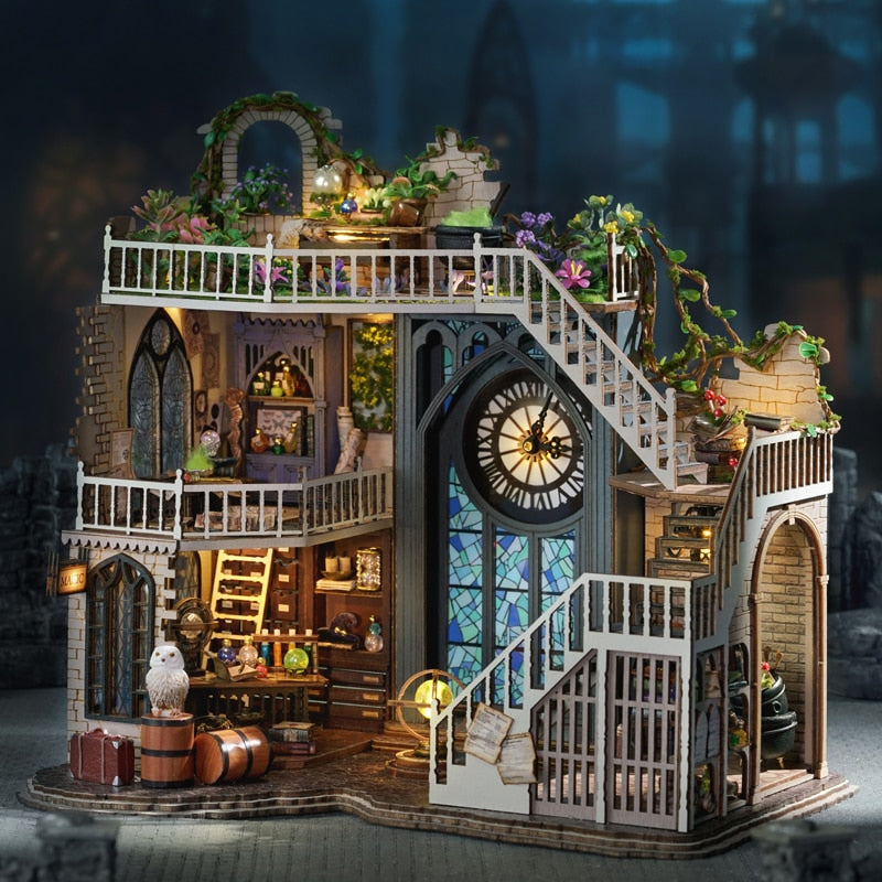 Magic House DIY Miniature Kit — box and pieces