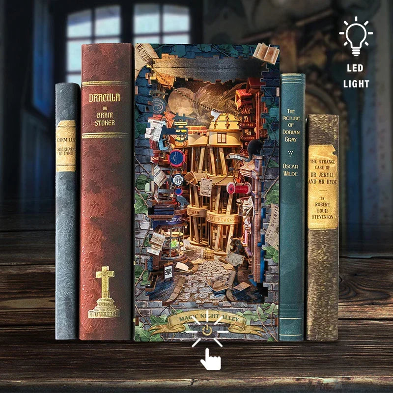 Magic Night Alley DIY Book Nook Kit — main view