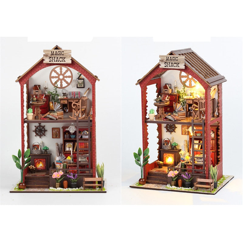 Magic Shack DIY Miniature House Kit — angled close-up