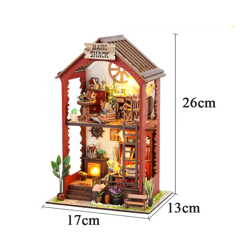 Magic Shack DIY Miniature House Kit — scene view