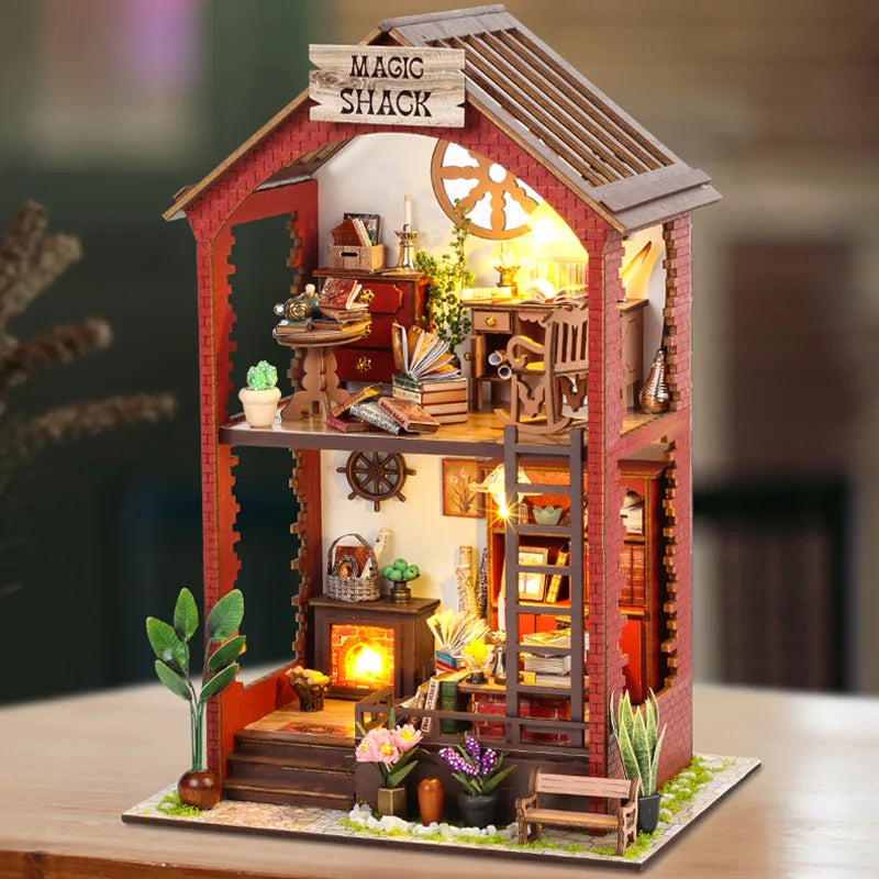 Magic Shack DIY Miniature House Kit — detalied side view