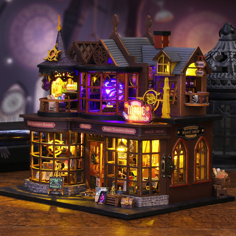 Magic Treasure DIY Miniature House Kit — detalied side view