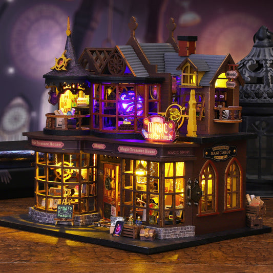 Magic Treasure DIY Miniature House Kit — detalied side view