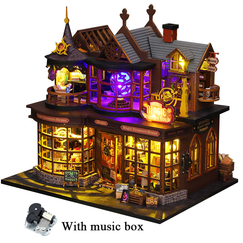Magic Treasure DIY Miniature House Kit — open display view