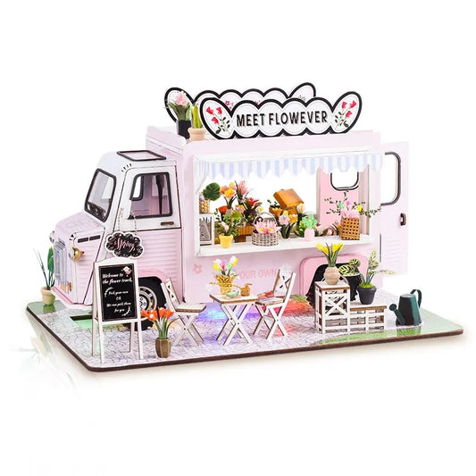 Meet Flower Car DIY Dollhouse Store Kit — main view