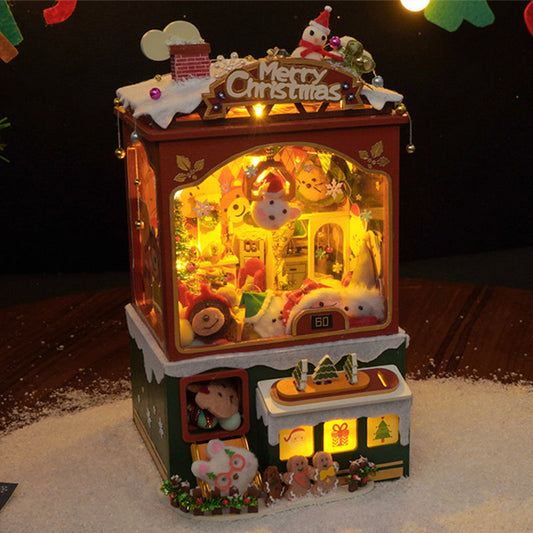 Merry Christmas DIY Dollhouse Kit — main view