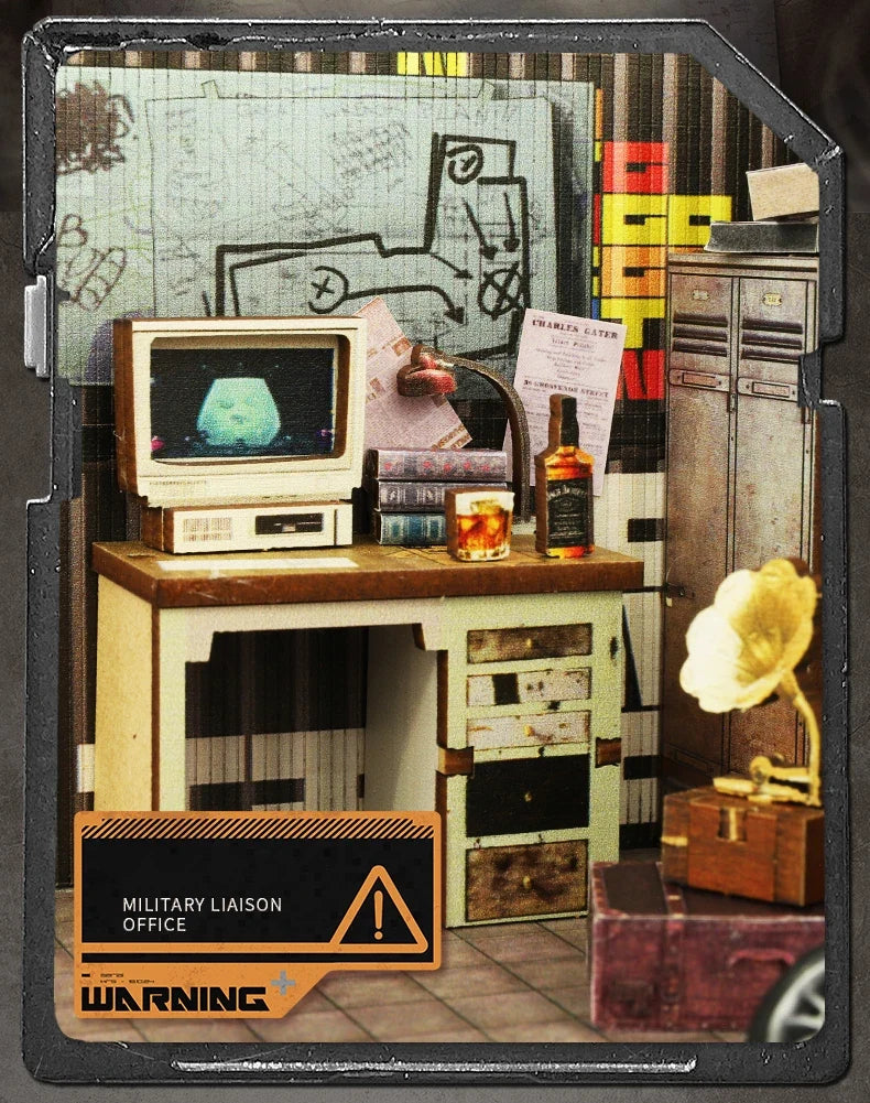 Military Base Book Nook Kit — scene view