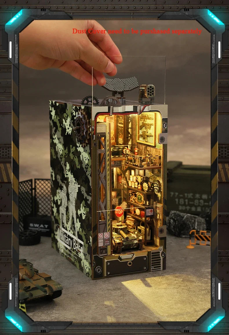 Military Base Book Nook Kit — open display view