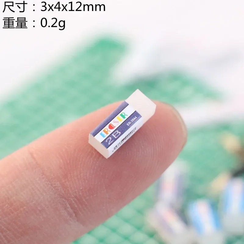 Dollhouse Mini Eraser Set 1:12 — box and pieces