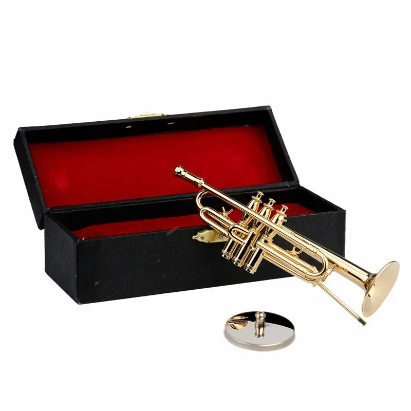 Mini Gold Trumpet Model — front angle