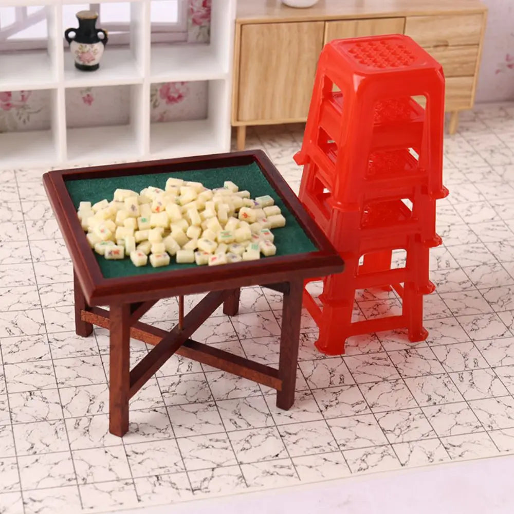 Dollhouse Mahjong Set 1:12 — detalied side view