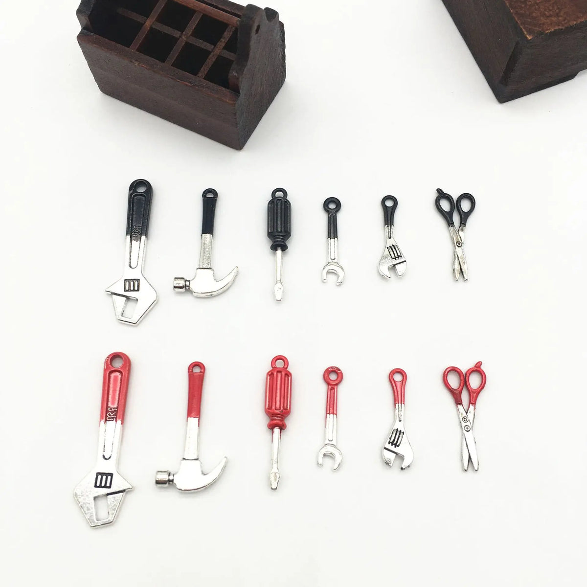 red set DIY Miniature House Kit — box and pieces