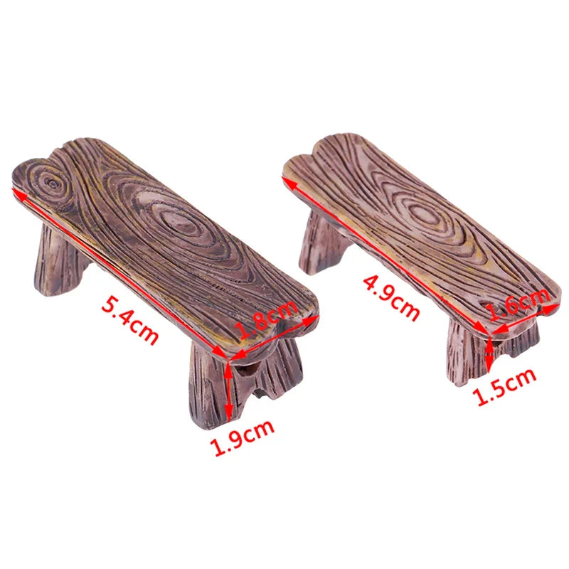 Dollhouse Wooden Bench Set — main view