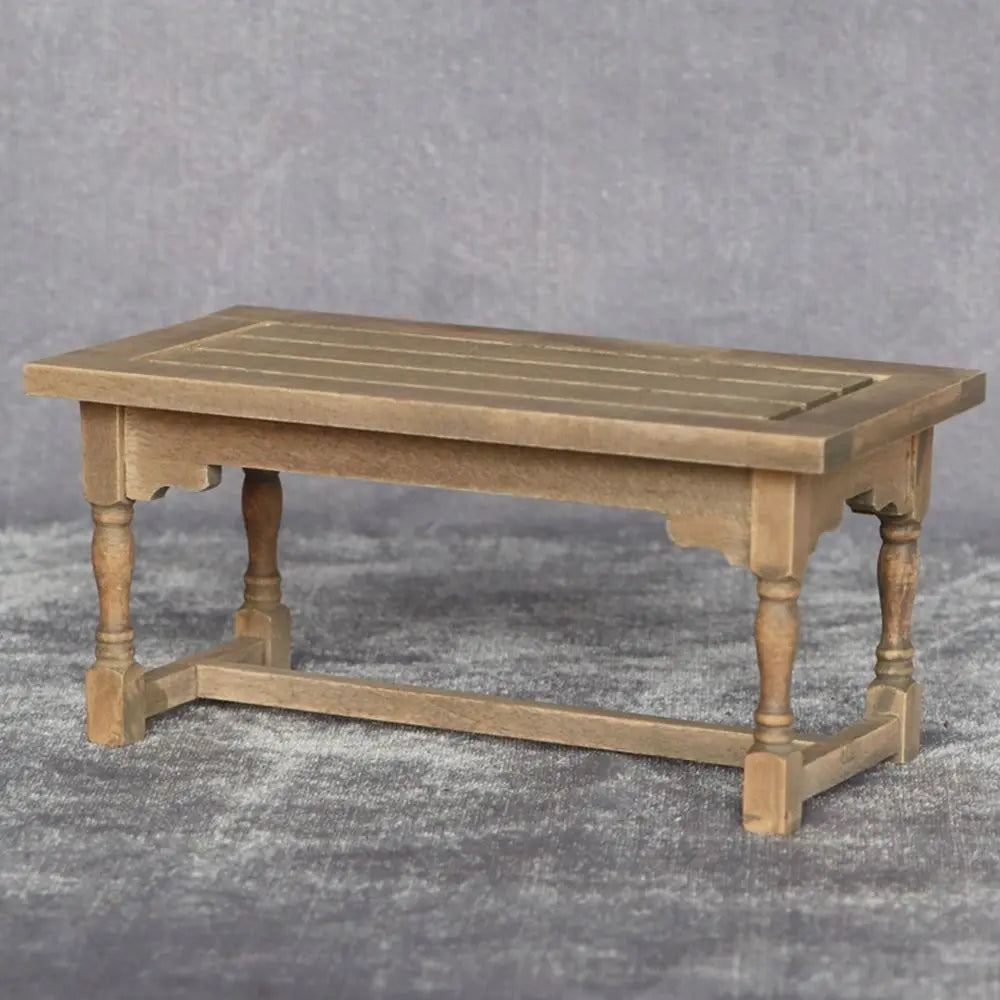 Dollhouse Wooden Dining Set 1:12 — detalied side view