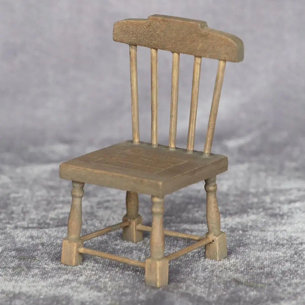 Dollhouse Wooden Dining Set 1:12 — open display view
