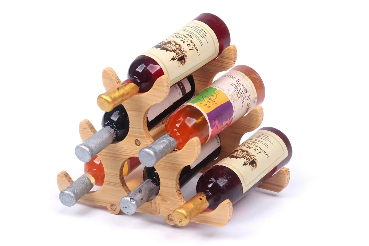 Dollhouse Bamboo Wine Rack 1:6 — scene view