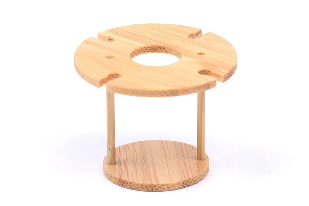 Dollhouse Bamboo Wine Rack 1:6 — detalied side view
