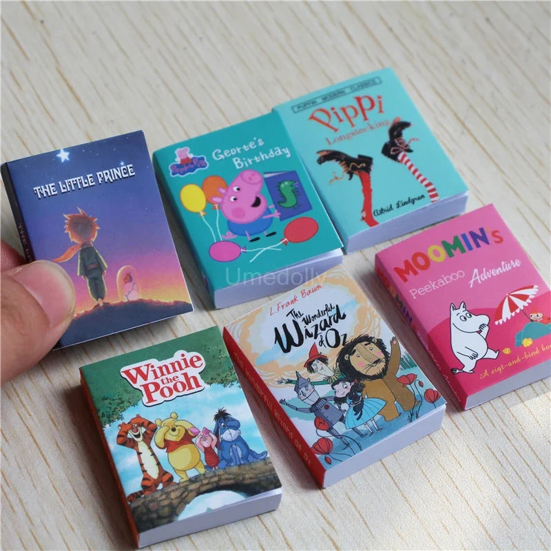 Dollhouse Books Set 1:6 Scale — box and pieces