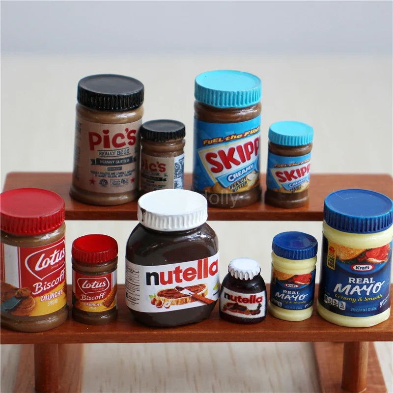 Dollhouse Bottle Set Miniature — open display view