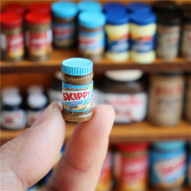Dollhouse Bottle Set Miniature — angled close-up