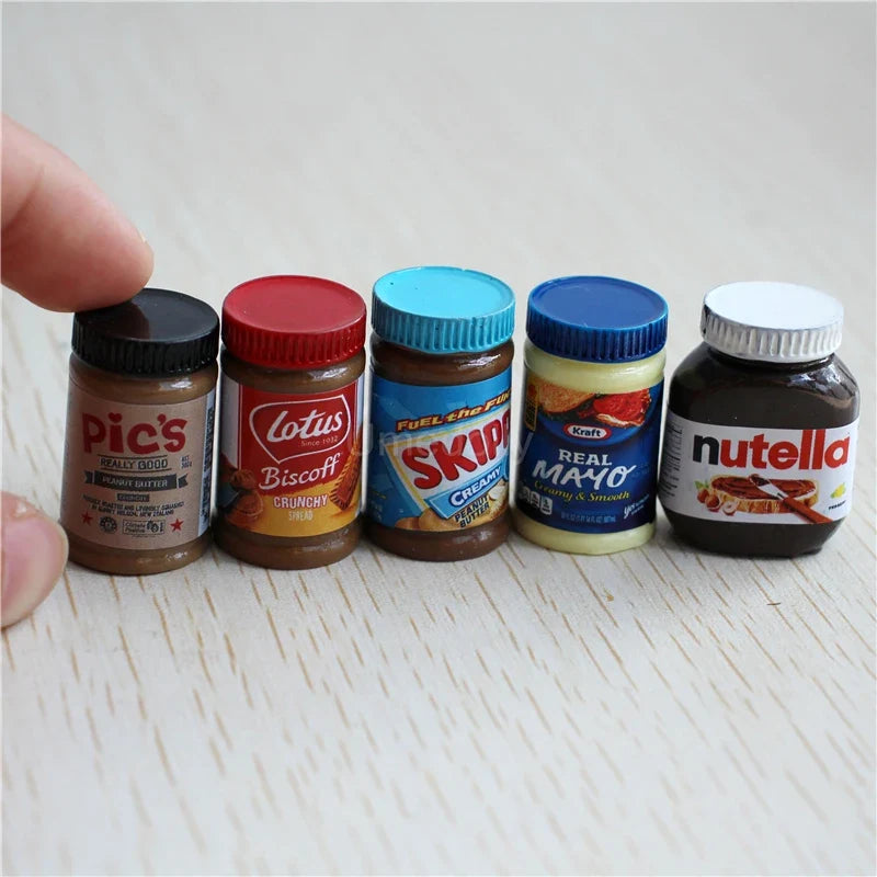 Dollhouse Bottle Set Miniature — box and pieces