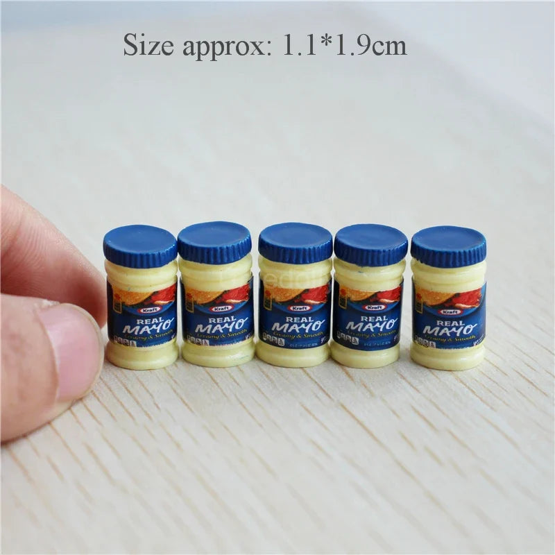 Dollhouse Bottle Set Miniature — detalied side view