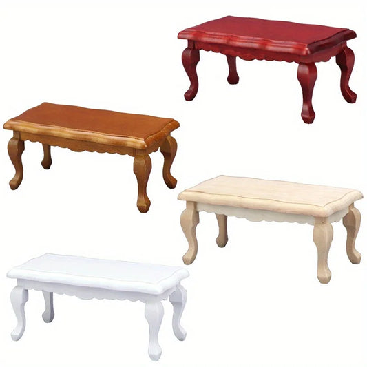 1:12 Miniature Coffee Table for Dollhouse — detalied side view