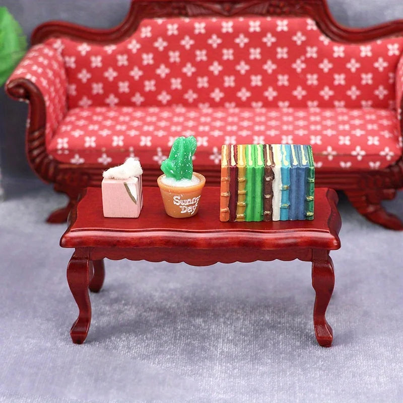 1:12 Miniature Coffee Table for Dollhouse — front angle