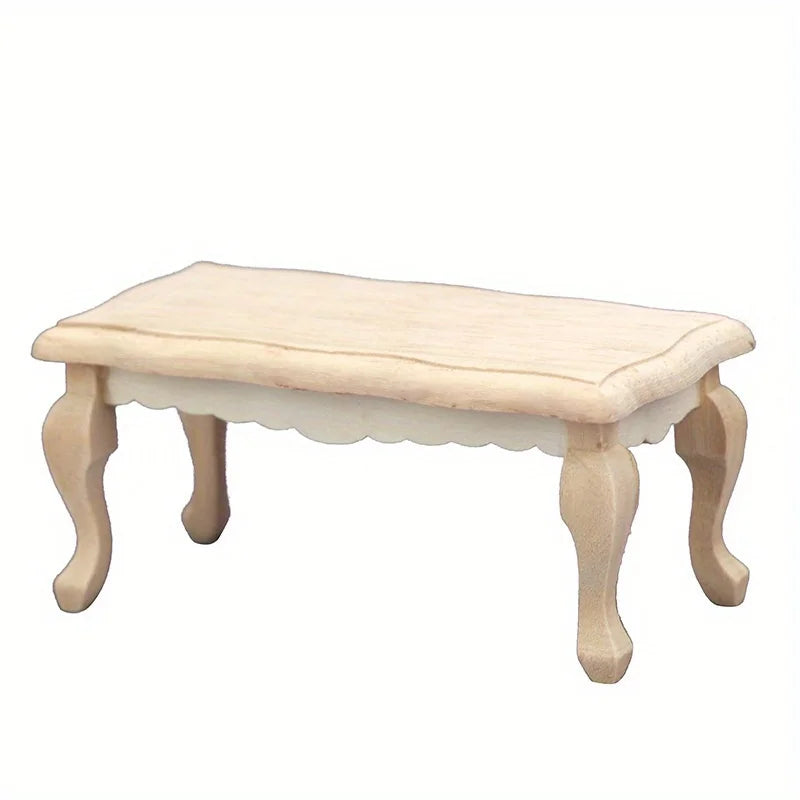 1:12 Miniature Coffee Table for Dollhouse — detalied side view