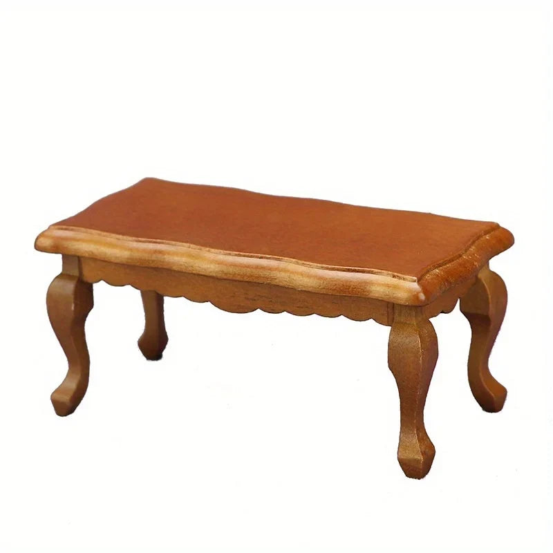 1:12 Miniature Coffee Table for Dollhouse — open display view