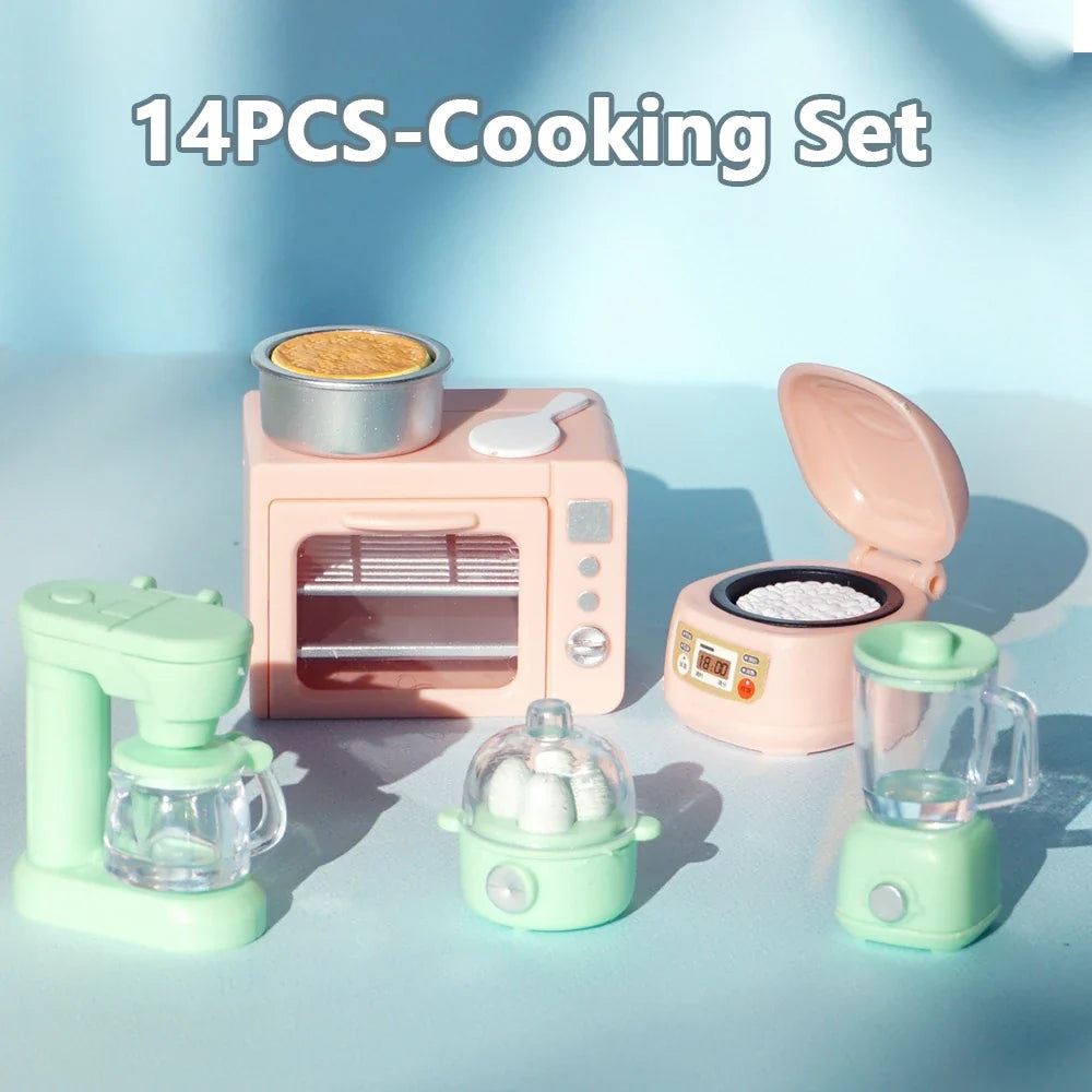 Kitchen Set 1 DIY Miniature House Kit — open display view