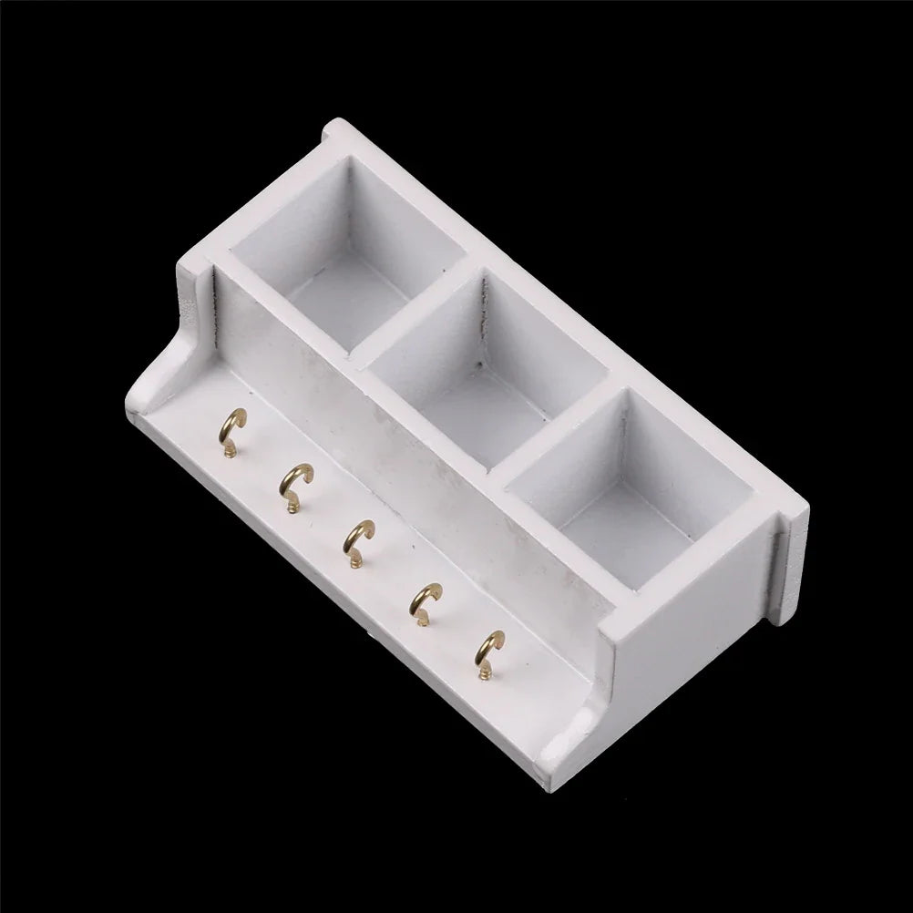 Miniature Wall Rack with Hooks — detalied side view