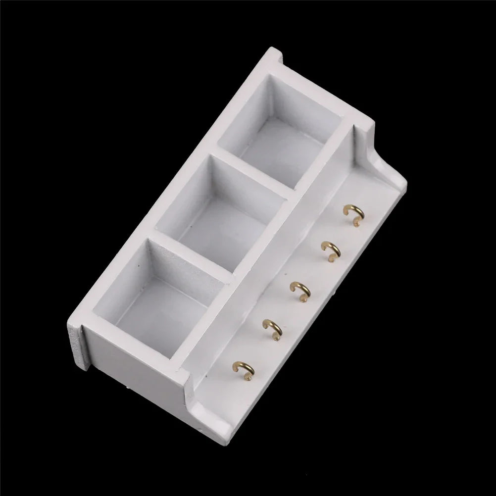 Miniature Wall Rack with Hooks — open display view