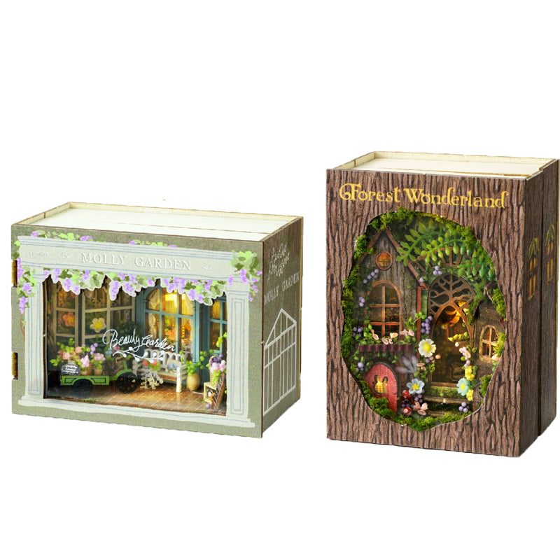 Molly Garden DIY Miniature House Kit — box and pieces
