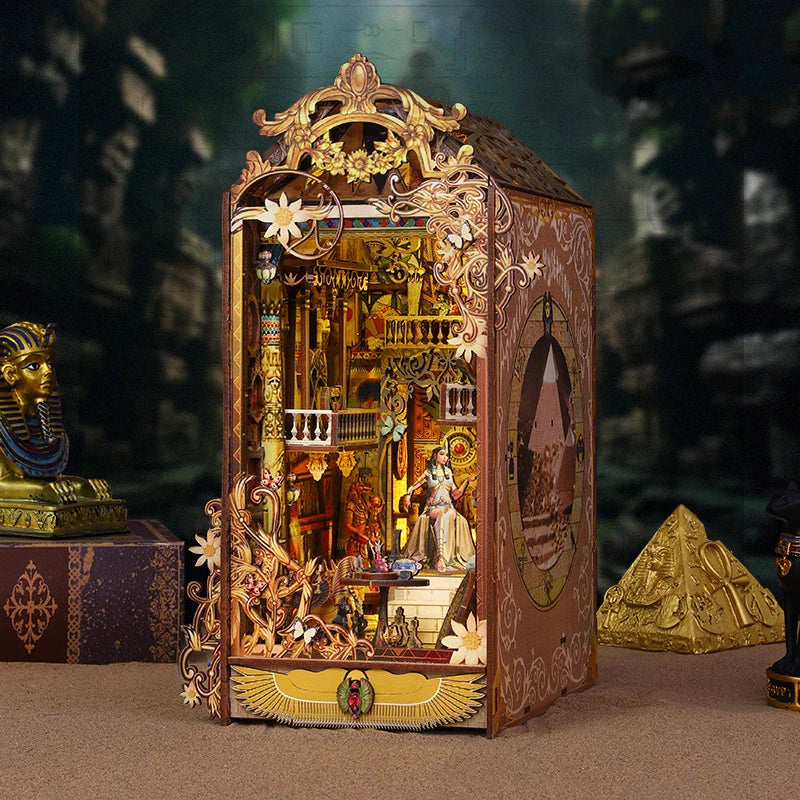 Mysterious Egypt City DIY Book Nook Kit — angled close-up