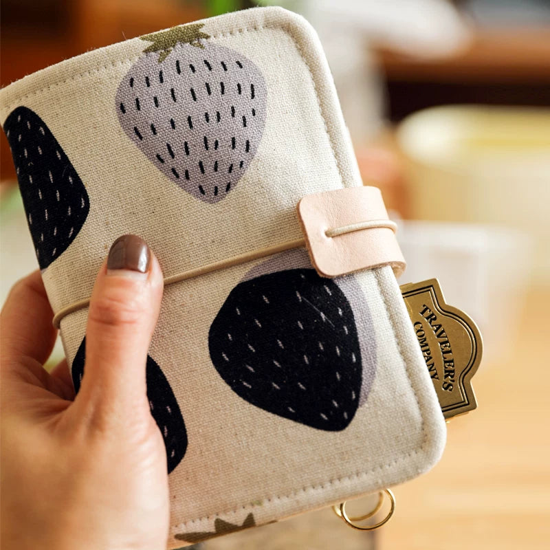 A7 Cute Fabric Loose-Leaf Binder Notebook Mini Refillable Pocket Journal Planner
