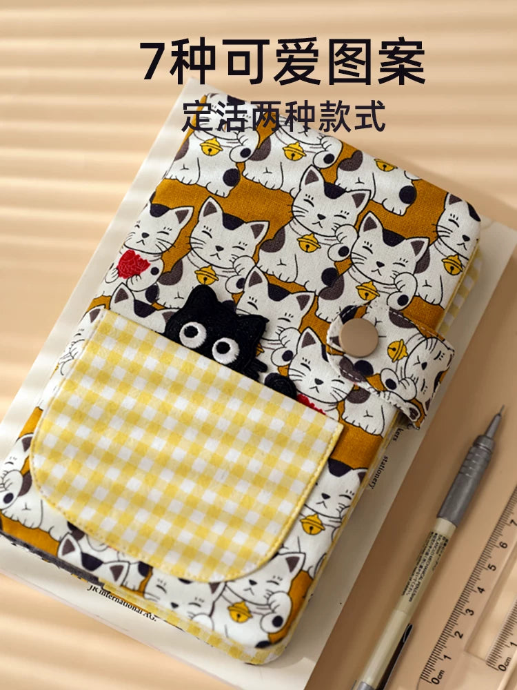 Cute Fabric Cash Stuffing Budget Binder - Aesthetic Money Savings Organizer Book with Envelopes for Budgeting & Cash Challenge