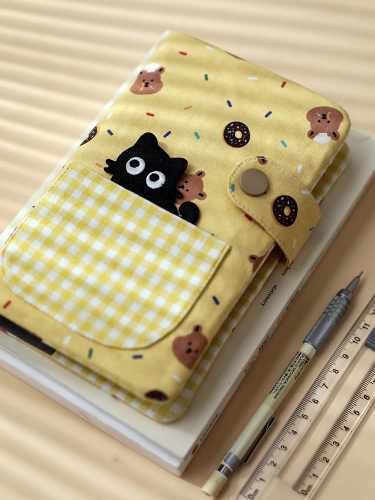 Aesthetic Loose Leaf Binder Journal Set Cute Refillable Planner Notebook with Stickers Tape & Ruler