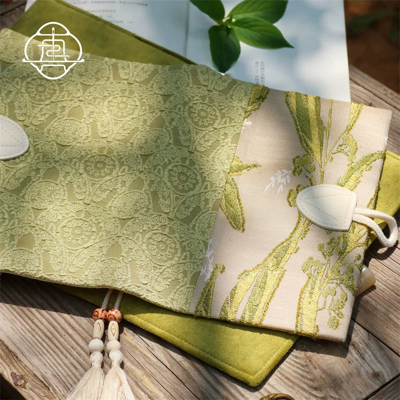 Vintage Botanical Fabric Journal Notebook Handmade Floral Cloth Book Cover Diary Planner A5 A6 Square