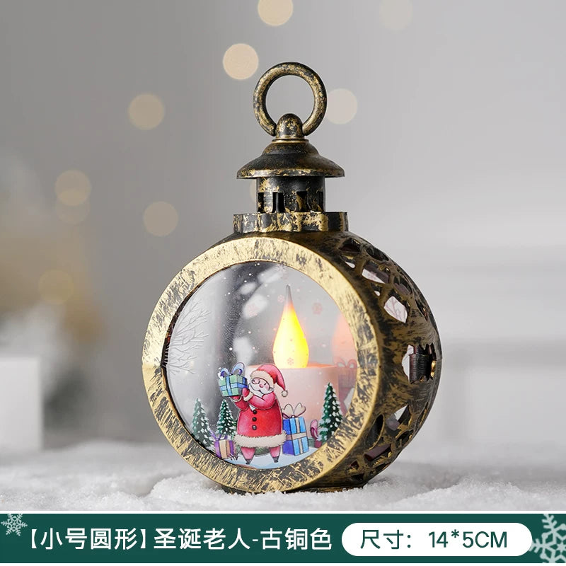 Light-Up Miniature Christmas Snow House Desktop Ornament Festive Village Scene Decor