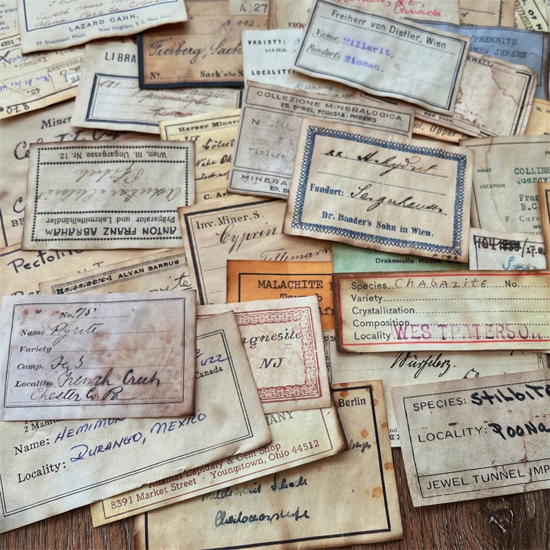 Vintage Distressed Paper Ephemera Tags for Junk Journaling, Scrapbooking, Planner Collage and DIY Crafts