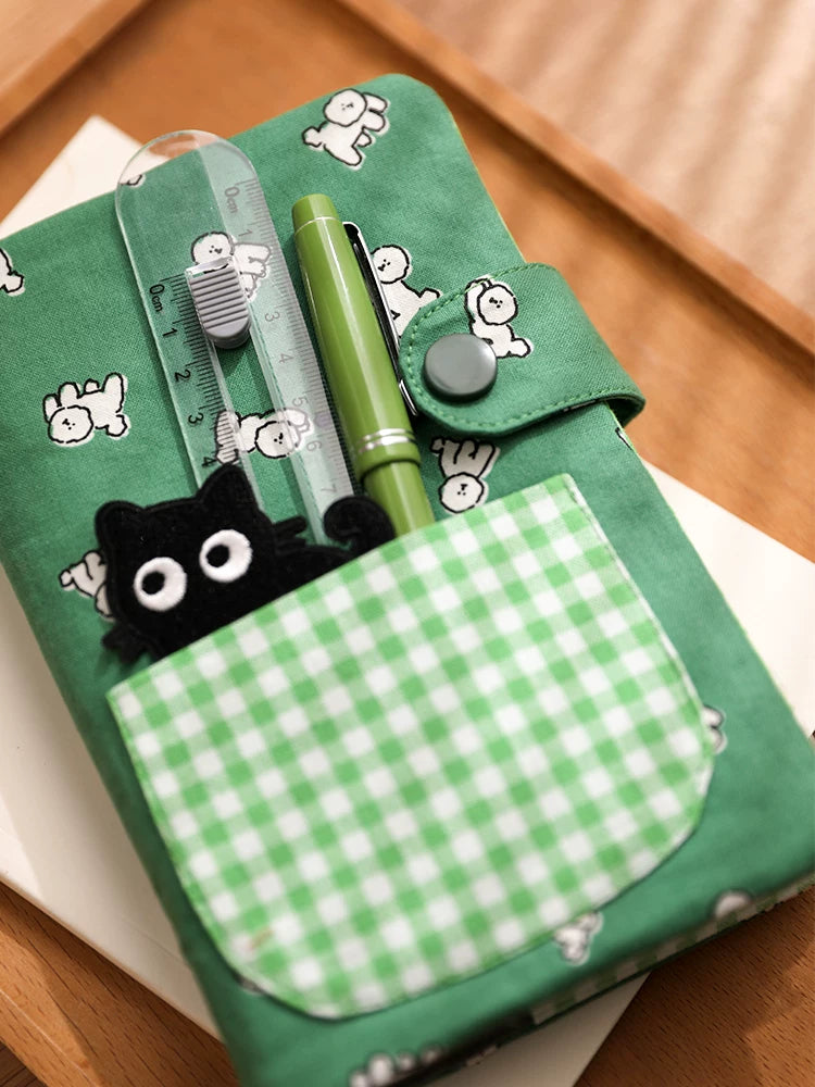 Cute Fabric Cash Stuffing Budget Binder - Aesthetic Money Savings Organizer Book with Envelopes for Budgeting & Cash Challenge