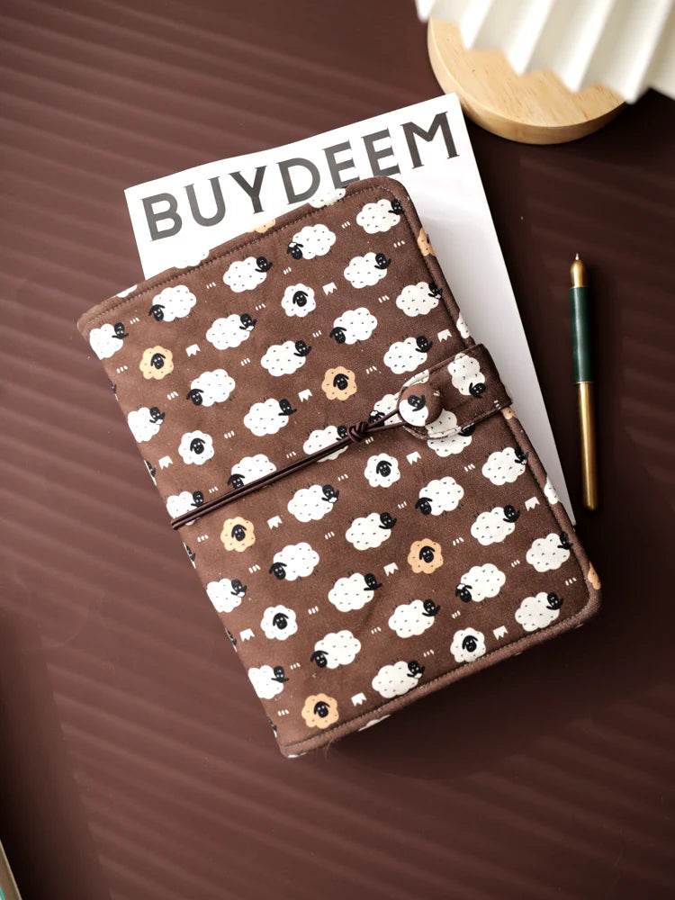 Aesthetic Loose Leaf Binder Journal Set Cute Refillable Planner Notebook with Stickers Tape & Ruler